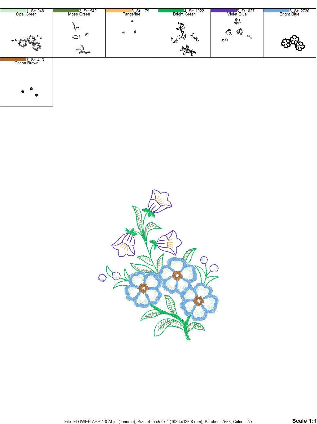 Flowers embroidery designs - Flower embroidery design machine embroidery pattern - Floral embroidery file - flower applique design Tulips Marcia Embroidery