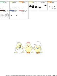 Baby Chick embroidery designs - Chicken embroidery design machine embroidery pattern - baby boy embroidery file - instant digital download