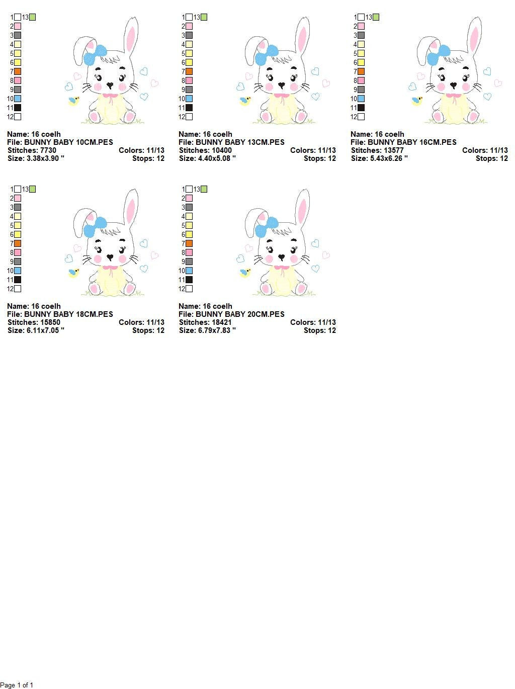 Bunny embroidery design - Easter Rabbit embroidery designs machine embroidery pattern - Animal embroidery file - instant download pes jef