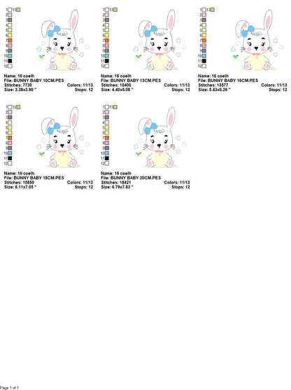 Bunny embroidery design - Easter Rabbit embroidery designs machine embroidery pattern - Animal embroidery file - instant download pes jef