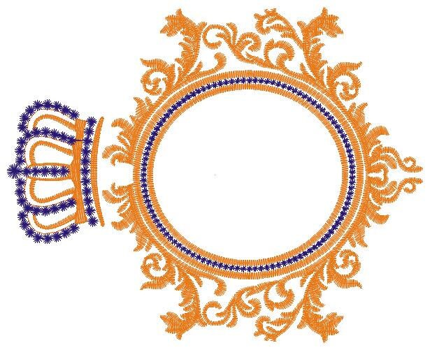 Crown with applique frame embroidery designs - Laurel embroidery design machine pattern - Baby Boy Monogram Frame - Instant download pes jef Marcia Embroidery