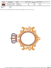 Carica l&#39;immagine nel visualizzatore di Gallery, Crown embroidery designs - Laurel embroidery design machine embroidery pattern - Monogram frame embroidery file - crown instant download
