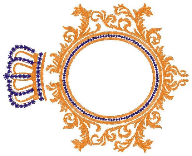 Crown with applique frame embroidery designs - Laurel embroidery design machine pattern - Baby Boy Monogram Frame - Instant download pes jef Marcia Embroidery