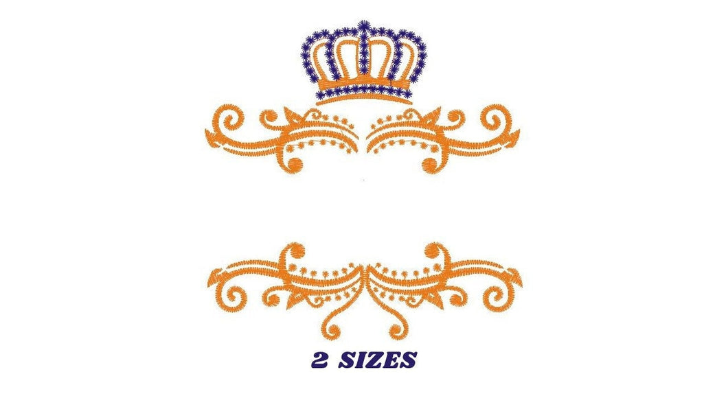 Crown embroidery designs - Laurel embroidery design machine embroidery pattern - Monogram embroidery file - crown desig instant download pes