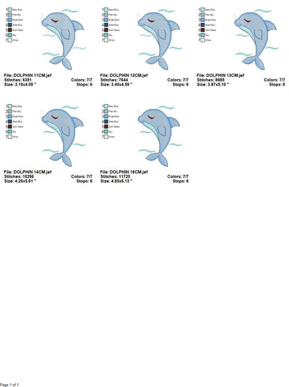 Dolphin embroidery designs - Ocean Fish embroidery design machine embroidery pattern - Dolphin sleeping embroidery file - delicate animal