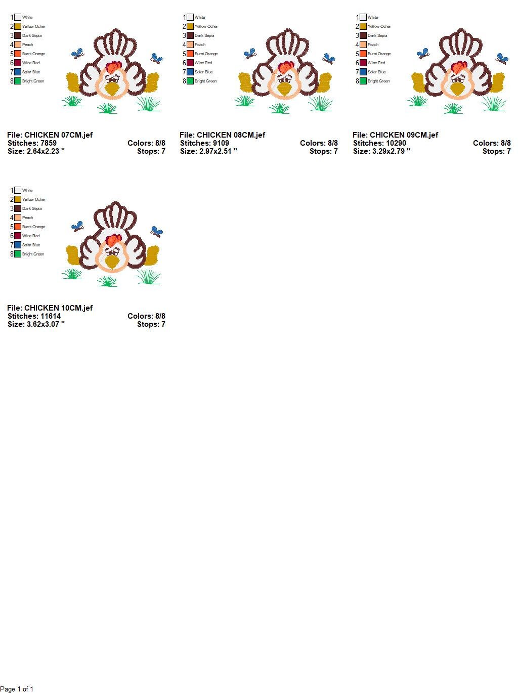 Chicken embroidery designs - Rooster embroidery design machine embroidery pattern - instant download - Kitchen embroidery file tea towel