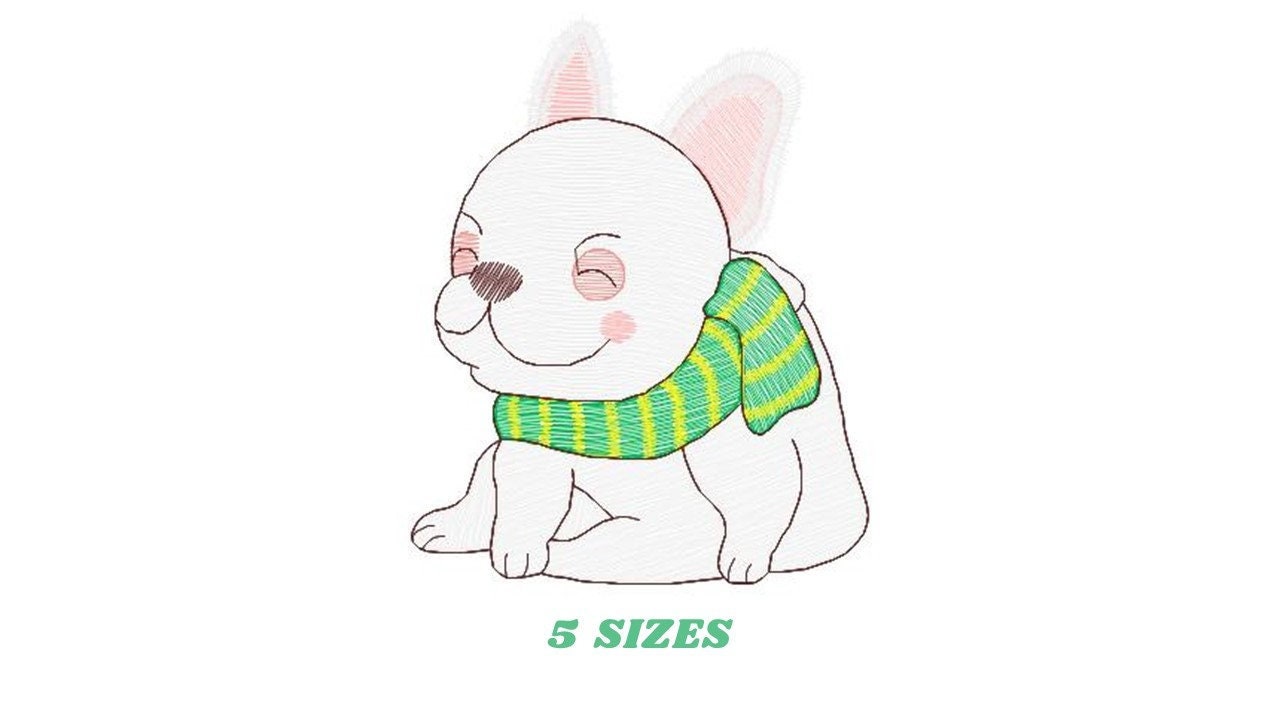 French bulldog embroidery designs - Dog embroidery design machine embroidery pattern - Puppy embroidery file - baby boy embroidery download Marcia Embroidery