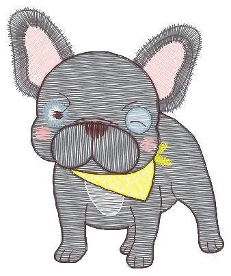 French bulldog embroidery designs - Dog embroidery design machine embroidery pattern - Puppy embroidery file - baby boy embroidery download Marcia Embroidery