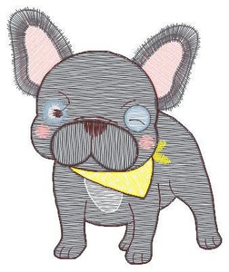 French bulldog embroidery designs - Dog embroidery design machine embroidery pattern - Puppy embroidery file - baby boy embroidery download