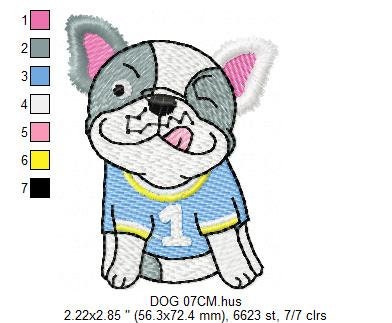 French bulldog embroidery designs - Dog embroidery design machine embroidery pattern - Puppy embroidery file - baby boy embroidery download Marcia Embroidery