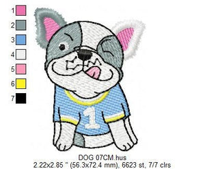 French bulldog embroidery designs - Dog embroidery design machine embroidery pattern - Puppy embroidery file - baby boy embroidery download