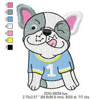 Cargar imagen en el visor de la galería, French bulldog embroidery designs - Dog embroidery design machine embroidery pattern - Puppy embroidery file - baby boy embroidery download
