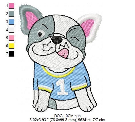 French bulldog embroidery designs - Dog embroidery design machine embroidery pattern - Puppy embroidery file - baby boy embroidery download Marcia Embroidery