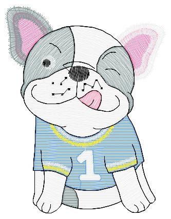French bulldog embroidery designs - Dog embroidery design machine embroidery pattern - Puppy embroidery file - baby boy embroidery download Marcia Embroidery