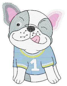 French bulldog embroidery designs - Dog embroidery design machine embroidery pattern - Puppy embroidery file - baby boy embroidery download