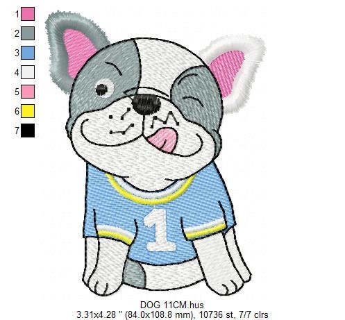 French bulldog embroidery designs - Dog embroidery design machine embroidery pattern - Puppy embroidery file - baby boy embroidery download Marcia Embroidery