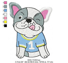 Cargar imagen en el visor de la galería, French bulldog embroidery designs - Dog embroidery design machine embroidery pattern - Puppy embroidery file - baby boy embroidery download
