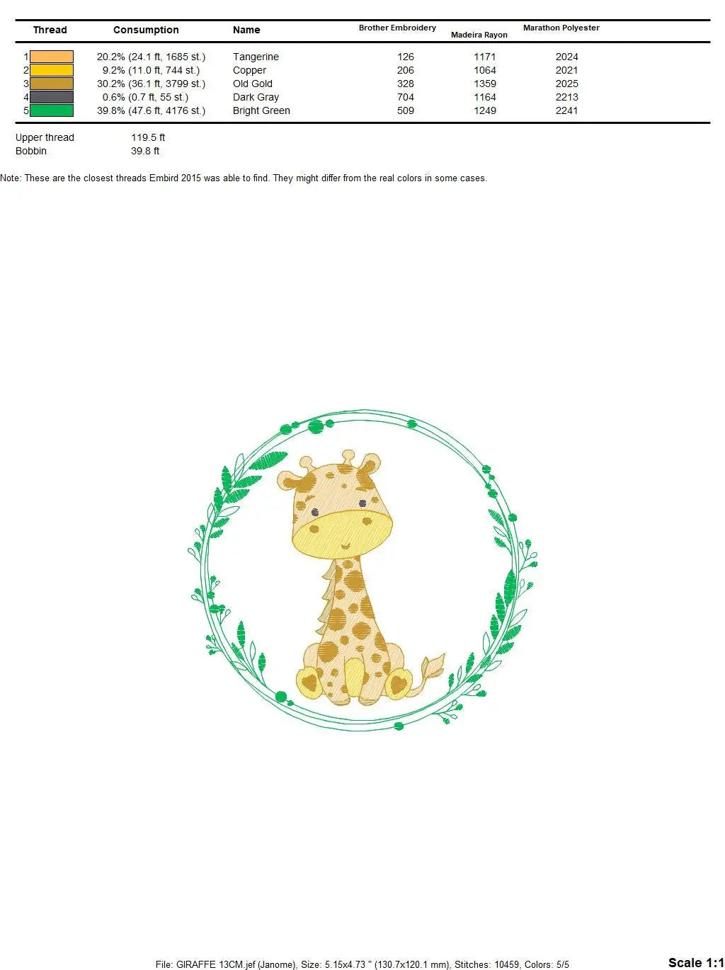 Giraffe embroidery designs - Woodland animals embroidery design machine embroidery pattern - Baby girl embroidery file - instant download Marcia Embroidery