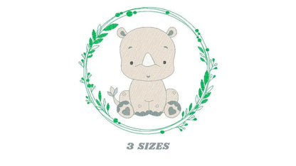 Rhino embroidery designs - Animal embroidery design machine embroidery pattern - baby boy embroidery file - girl embroidery download pes jef Marcia Embroidery