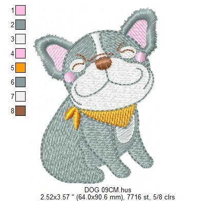 French bulldog embroidery designs - Dog embroidery design machine embroidery pattern - Puppy embroidery file - baby boy embroidery download Marcia Embroidery