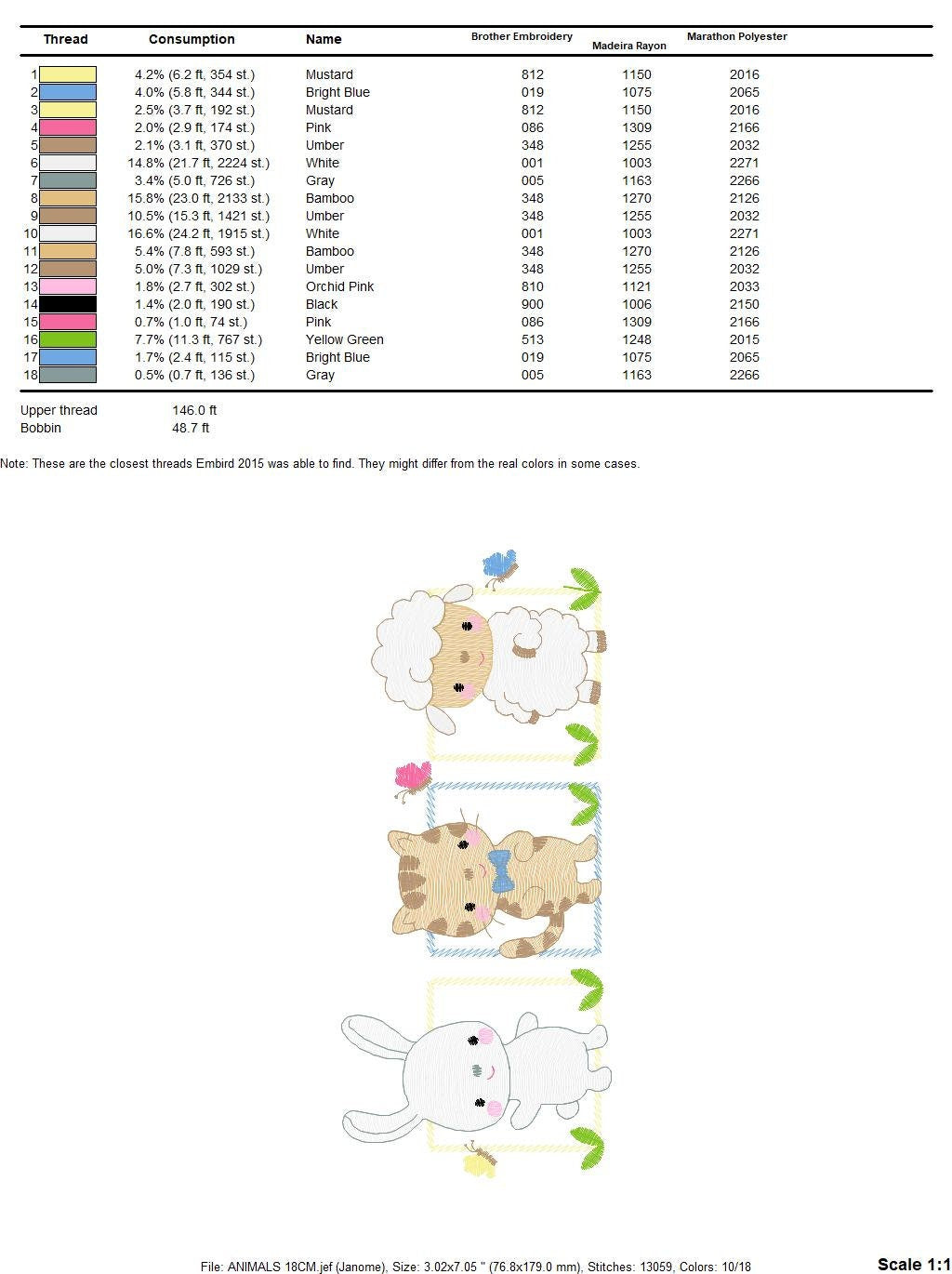 Cat embroidery design - Sheep machine embroidery pattern - Baby boy Rabbit Bunny file - Animal Friends Frame - Instant digital download pes