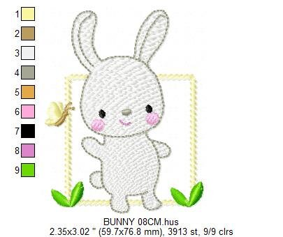 Bunny embroidery design - Rabbit embroidery designs machine embroidery pattern - Baby boy embroidery file - Animal quilt - instant download - Marcia Embroidery
