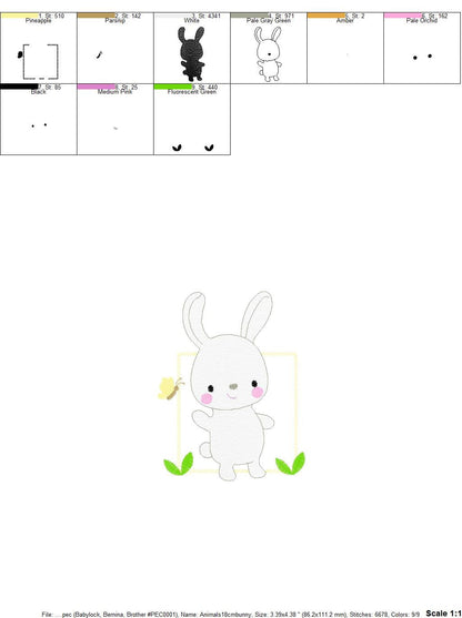 Bunny embroidery design - Rabbit embroidery designs machine embroidery pattern - Baby boy embroidery file - Animal quilt - instant download - Marcia Embroidery