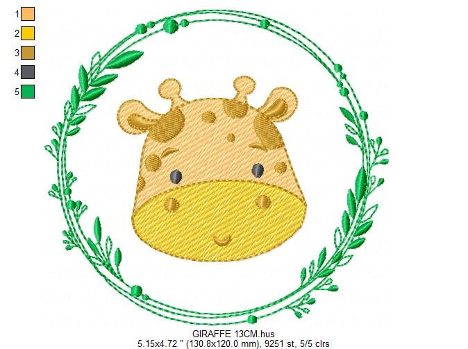 Giraffe face embroidery designs - Giraffe embroidery design machine embroidery pattern - Baby boy embroidery file - instant download pes jef - Marcia Embroidery