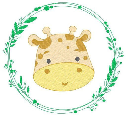 Giraffe face embroidery designs - Giraffe embroidery design machine embroidery pattern - Baby boy embroidery file - instant download pes jef - Marcia Embroidery
