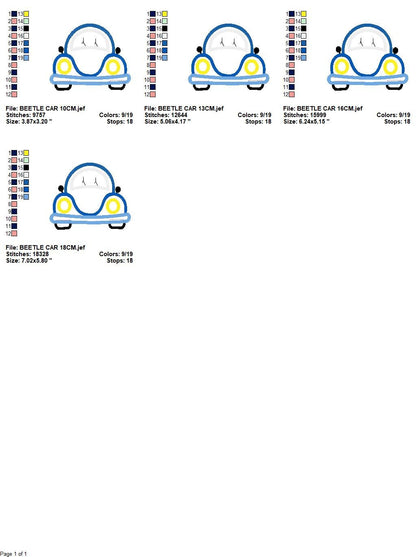 Car embroidery designs - Vehicle embroidery design machine embroidery pattern - Automobile embroidery file - car applique design boy design