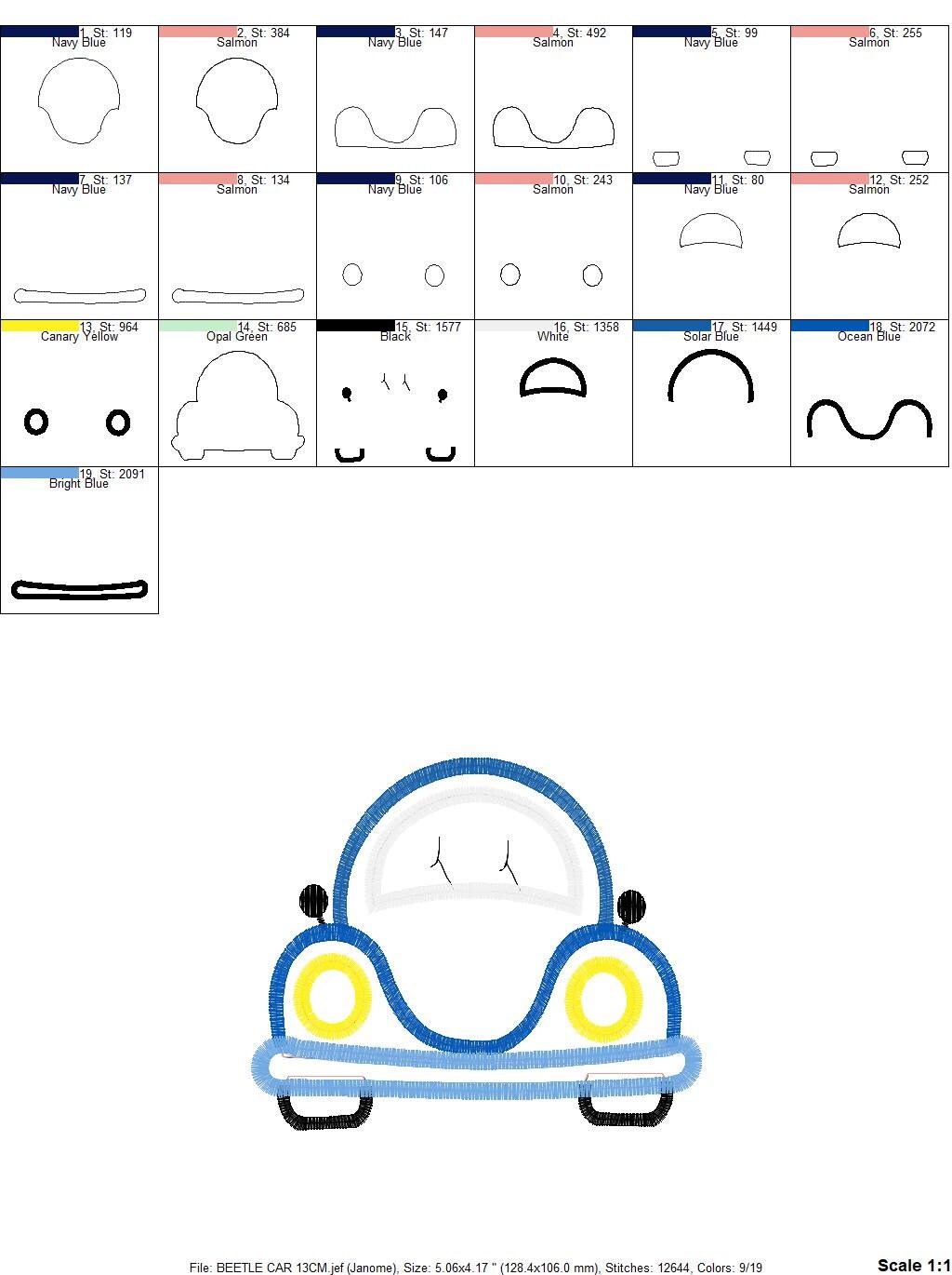 Car embroidery designs - Vehicle embroidery design machine embroidery pattern - Automobile embroidery file - car applique design boy design