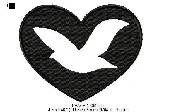 Peace embroidery design - Peace Dove embroidery designs machine embroidery pattern - No war embroidery download file - Ukraine FREE design Marcia Embroidery