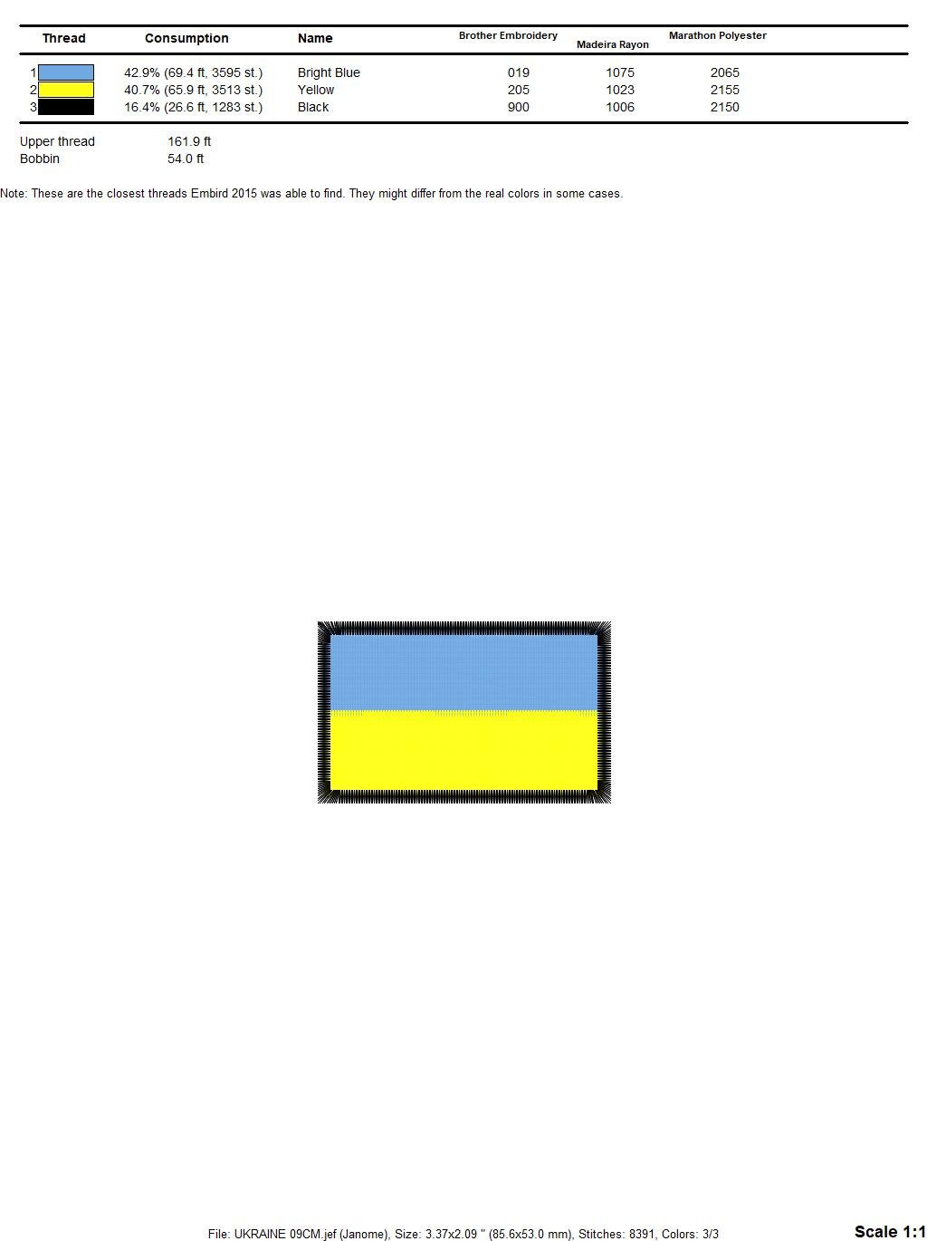 Ukraine Flag embroidery design - Ukraine embroidery designs machine embroidery pattern - Ukrainian embroidery download file - FREE design - Marcia Embroidery