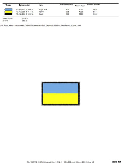 Ukraine Flag embroidery design - Ukraine embroidery designs machine embroidery pattern - Ukrainian embroidery download file - FREE design - Marcia Embroidery