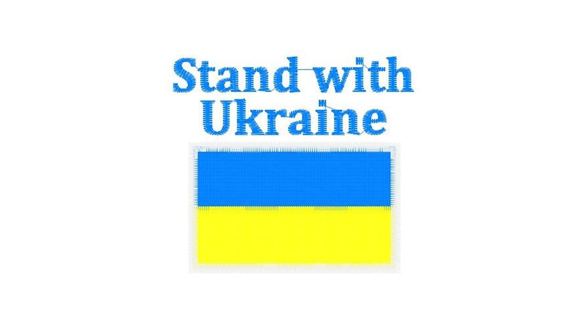 Stand with Ukraine embroidery design Ukraine Flag embroidery designs