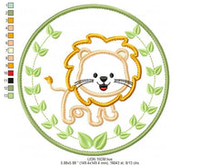 Load image into Gallery viewer, Lion embroidery designs - Safari embroidery design machine embroidery pattern - Animal embroidery file - Lion with applique frame pes jef
