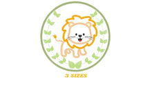 Load image into Gallery viewer, Lion embroidery designs - Safari embroidery design machine embroidery pattern - Animal embroidery file - Lion with applique frame pes jef
