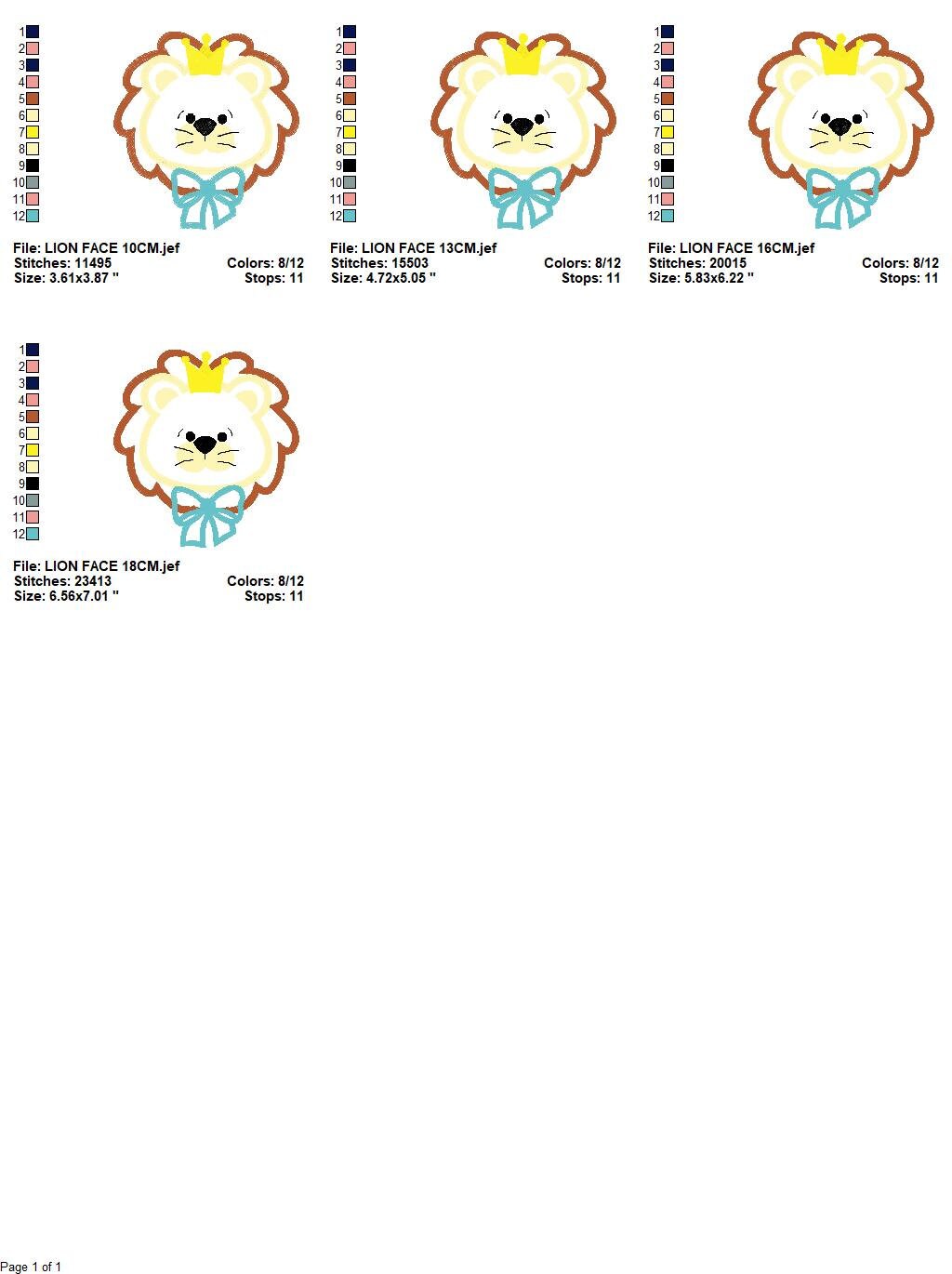 Lion embroidery designs - Lion King embroidery design machine embroidery pattern - Lion with crown applique design - boy embroidery file