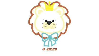 Lion embroidery designs - Lion King embroidery design machine embroidery pattern - Lion with crown applique design - boy embroidery file