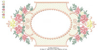 Cargar imagen en el visor de la galería, Frame embroidery designs - Flowers embroidery design machine embroidery pattern - baby girl embroidery file - Flower Wreath design download
