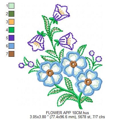 Flowers embroidery designs - Flower embroidery design machine embroidery pattern - Floral embroidery file - flower applique design Tulips Marcia Embroidery