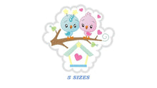 Laden Sie das Bild in den Galerie-Viewer, Bird embroidery designs - Baby girl embroidery design machine embroidery pattern - instant download - love couple embroidery birdies spring
