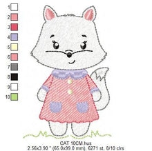 Load image into Gallery viewer, Cat embroidery design - Kitty embroidery designs machine embroidery pattern - Pet embroidery file - Baby girl embroidery Kitchen cloth Apron
