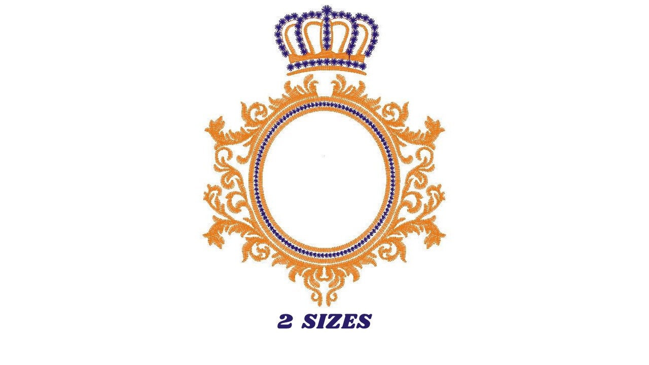 Crown with applique frame embroidery designs - Laurel embroidery design machine pattern - Baby Boy Monogram Frame - Instant download pes jef Marcia Embroidery