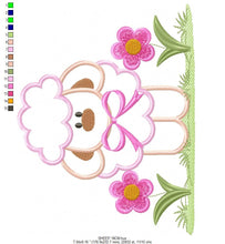 Load image into Gallery viewer, Sheep embroidery design - Lamb embroidery designs machine embroidery pattern - baby girl embroidery file - newborn embroidery sheep applique
