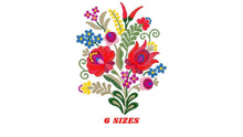 Cargar imagen en el visor de la galería, Hungarian embroidery designs - Flowers embroidery design machine embroidery pattern - Floral embroidery file - instant download digital file
