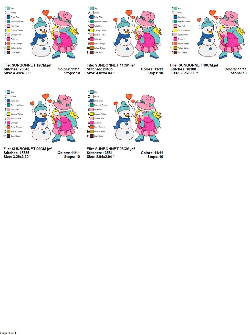 Sunbonnet embroidery designs - Baby Girl embroidery design machine embroidery pattern -  Girl applique design - instant digital download pes - Marcia Embroidery