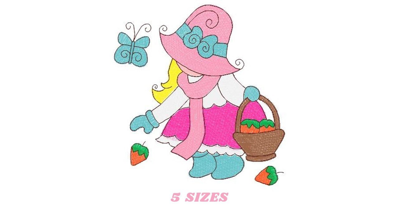 Sunbonnet embroidery designs - Sunbonnet Farmer embroidery design machine embroidery pattern - sunbonnet  sue design - Kitchen embroidery
