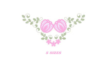 Cargar imagen en el visor de la galería, Floral Frame embroidery designs - Flower embroidery design machine embroidery pattern - Rose wreath laurel embroidery file  instant download
