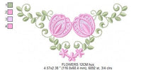 Load image into Gallery viewer, Floral Frame embroidery designs - Flower embroidery design machine embroidery pattern - Rose wreath laurel embroidery file  instant download
